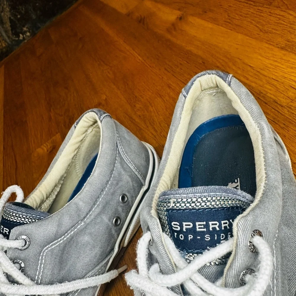 Sperry Men's Gray Canvas Boat Shoes